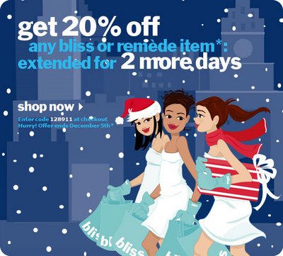 Get 20% Off any Bliss or Remede Item