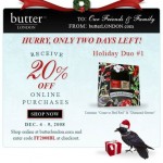 Save 20% Off Butter LONDON Online Purchases