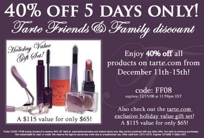 40% Off Tarte!