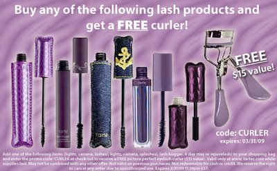 Get a Free Eyelash Curler at Tarte.com