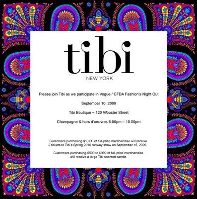 Celebrate Fashion’s Night Out at Tibi!