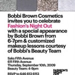 Fashion’s Night Out: Bobbi Brown Cosmetics