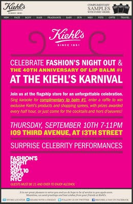 Fashion’s Night Out At Kiehl’s