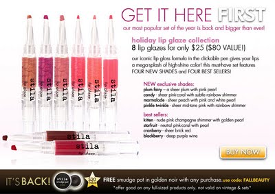 Eight Stila Lip Glazes for $25!!