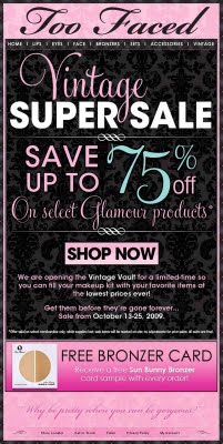 Too Faced Cosmetics’ Vintage Super Sale