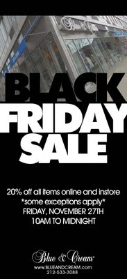 Blue & Cream Black Friday Sale