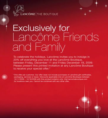 Lancome Friends & Family!