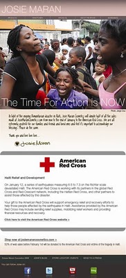 Josie Maran Donating 50% Of Proceeds to Haiti