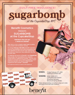 Get A Free Sugarbomb from Benefit On February 12!