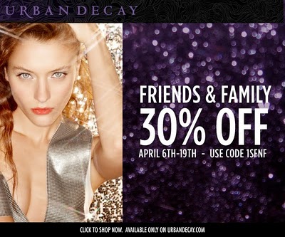 Urban Decay Friends and Family: 30% Off