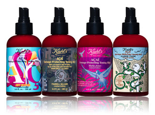 Kiehl’s Earth Day 2010 Limited Edition Acai Spray by Jeff Koons, Pharrell Williams, Julianne Moore, Malia Jones