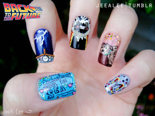 Back To The Future Nail Art
