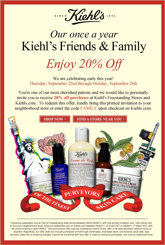 Kiehl’s Friends and Family Sale Rouge 18