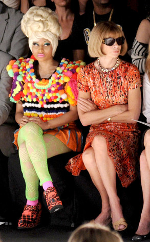 Nicki Minaj Sitting Next To Anna Wintour At Carolina Herrera