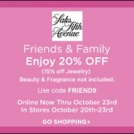 Saks Friends & Family Discount Code