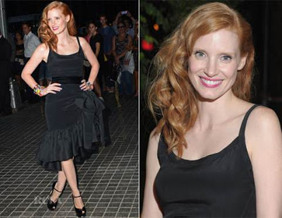 Get The Look: Jessica Chastain’s Hairstyle At The ‘Lawless’ Screening