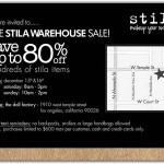 Stila Warehouse Sale In Los Angeles