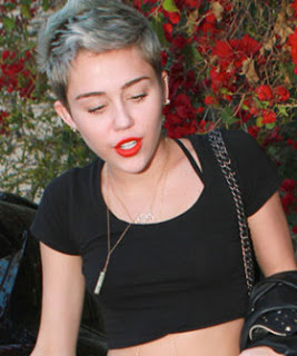 Miley Cyrus Blue Hair Dye Picture