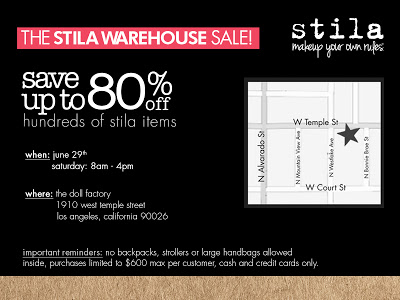 Stila Warehouse Sale This Weekend In Los Angeles