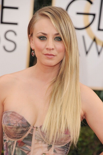 Makeup: Kaley Cuoco At The 2014 Golden Globes