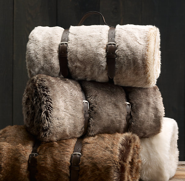 Blizzard Essential: Restoration Harware Wolf Faux Fur Throw