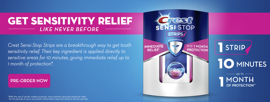 NEW: Crest Sensi-Stop Strips