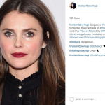 The Trick To Keri Russell’s Dramatic Lip & Clean Eye Combo