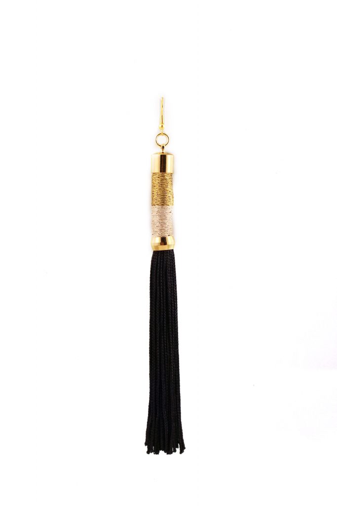 black-tassel-earring