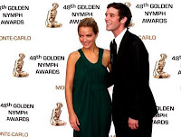 Becki Newton and Michael Urie at The Golden Nymph Awards