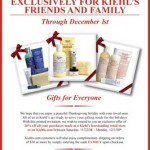Kiehl’s Friends and Family Discount Through December 1