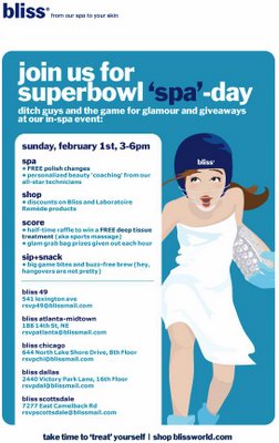 Head to Bliss for a Superbowl Spa Day!
