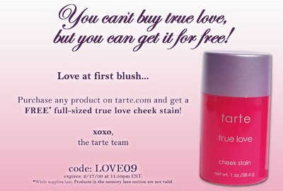 Free tarte Cheek Stain!