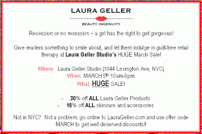 Sale at Laura Geller Studio in NYC and Online!