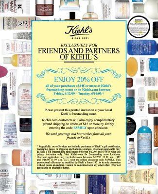 Kiehl’s Friends and Family!