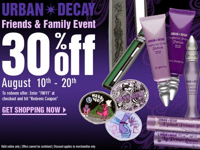 Urban Decay Friends and Family Discount