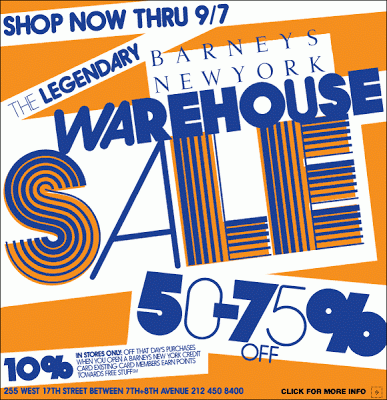 Barney’s Warehouse Sale Now Through September 7