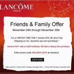 Lancome Friends & Family