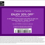 Saks Fifth Avenue Friends & Family