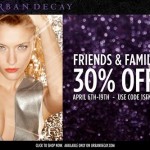 Urban Decay Friends and Family: 30% Off