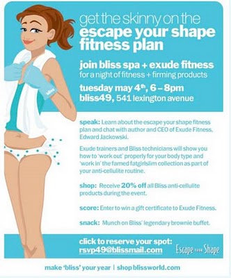 Fitness Event at Bliss Spa Tonight in NYC