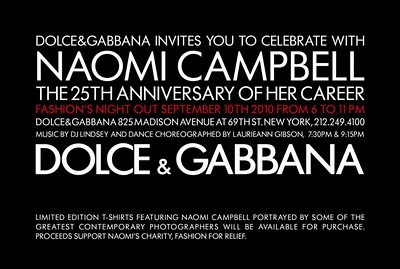 Fashion’s Night Out: Celebrate 25 Years of Naomi Campbell