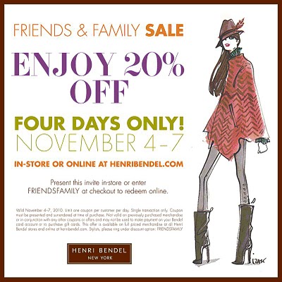 Henri Bendel Friends & Family Sale In-store And Online