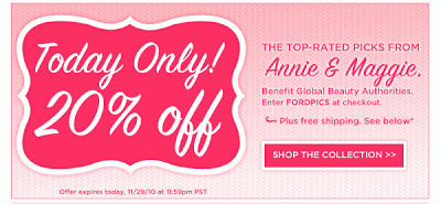 20% Off Benefit Cosmetics Today Only
