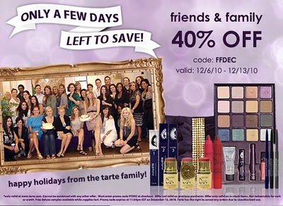 tarte Cosmetics Friends and Family Sale