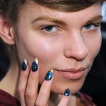 Glittery Brows and Rainforest Nails Backstage At Jen Kao