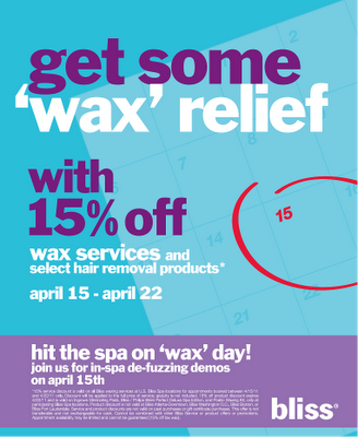 "Wax" Relief on Tax Day