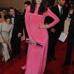 Michelle Monaghan Pairs A Black Manicure With a Bright Pink Dress