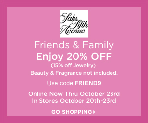 Saks Friends & Family Discount Code