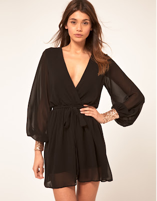 BOUGHT: Asos Wrap Dress With Sequin Cuff