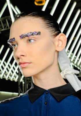Paris Fashion Week Fall 2012 Beauty Update: Glittering Eyebrows At Chanel